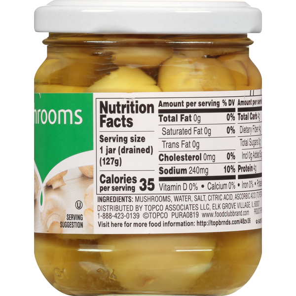 Food Club Mushrooms, Whole