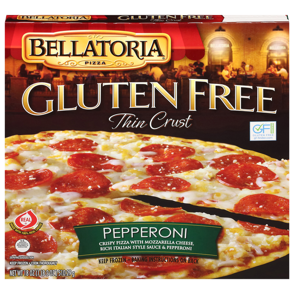 Bellatoria Pizza, Gluten Free, Pepperoni, Thin Crust