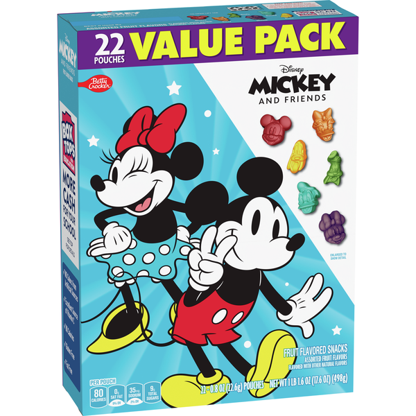 Betty Crocker Disney Mickey and Friends Gluten Free Fruit Flavored Snacks Value Pack