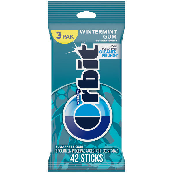 Orbit Wintermint Sugar Free Chewing Gum Travel Essentials