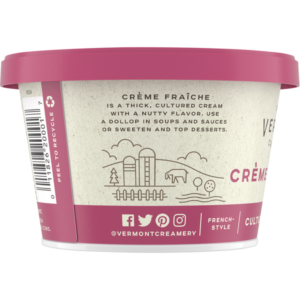Vermont Creamery Cultured Cream, Creme Fraiche, French-Style DestGlow