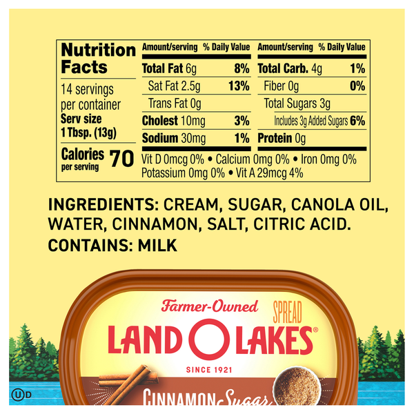 Land O Lakes Cinnamon Sugar Butter Spread, Spreadable