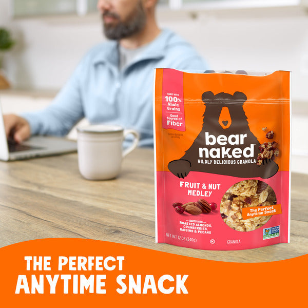 Bear Naked Fruit & Nut Medley Granola Cereal, Good Source of Fiber, Whole Grain Snacks