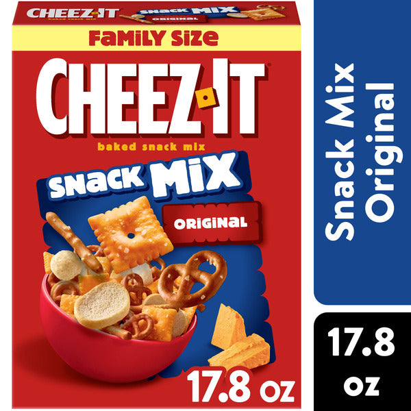 Cheez-It Original Snack Mix, Lunch Snacks, Family Size, 17.8 oz