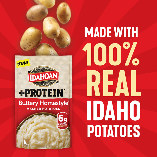 Idahoan® +Protein Buttery Homestyle Mashed Potatoes, 4 Servings
