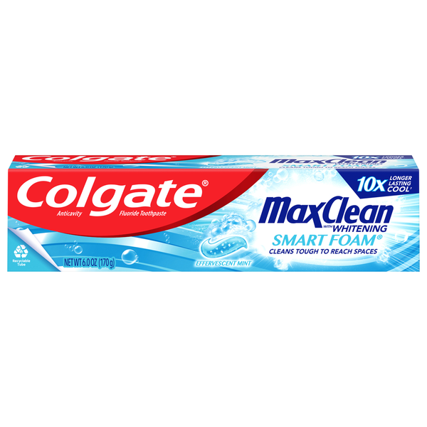 Colgate Toothpaste, Fluoride, Anticavity, Effervescent Mint