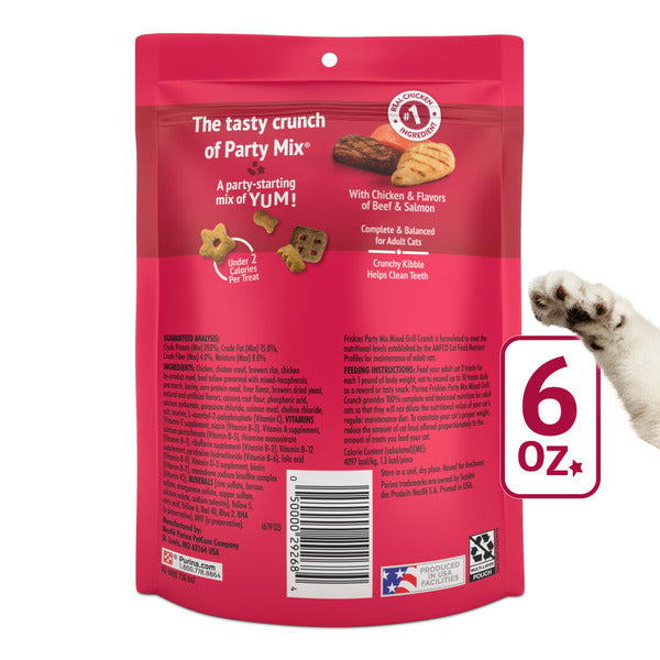 Purina Friskies Cat Treats, Party Mix Mixed Grill Crunch