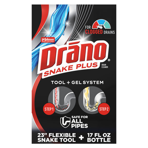 Drano® Snake Plus Drain Cleaning Kit Tool + Gel System