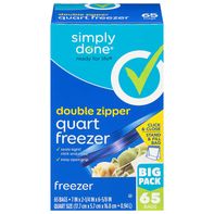Simply Done Double Zipper Quart Freezer Bags️