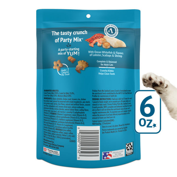 Purina Friskies Cat Treats, Party Mix Seafood Lovers Crunch DestGlow
