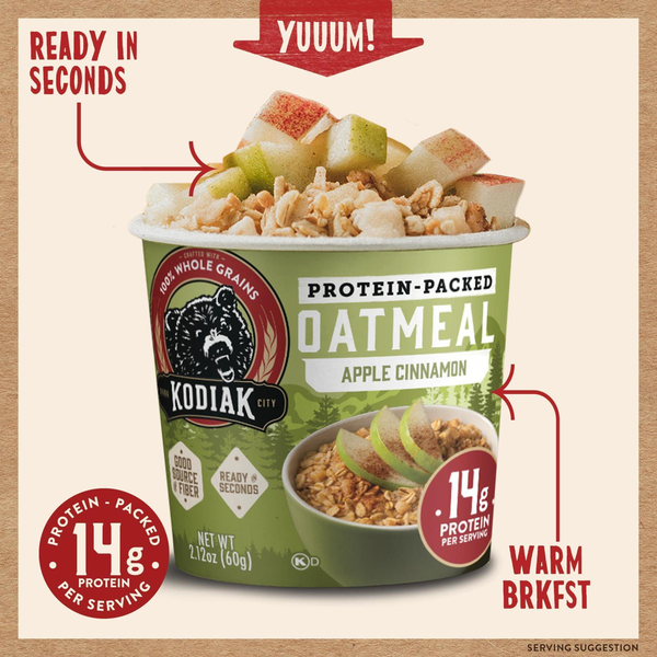 Kodiak Oatmeal Cup, Apple Cinnamon