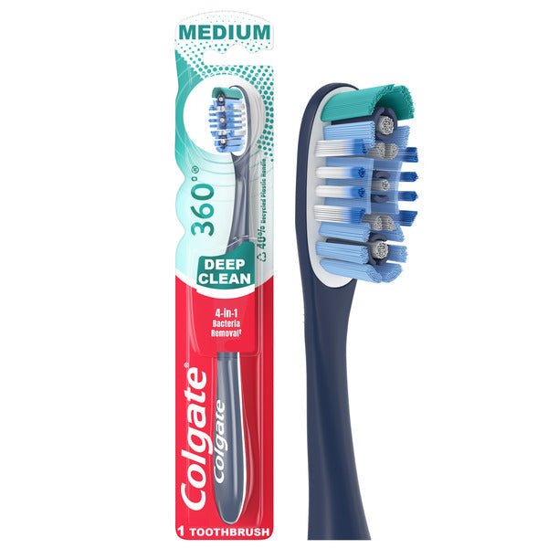 Colgate Medium Toothbrush with Tongue Cleaner