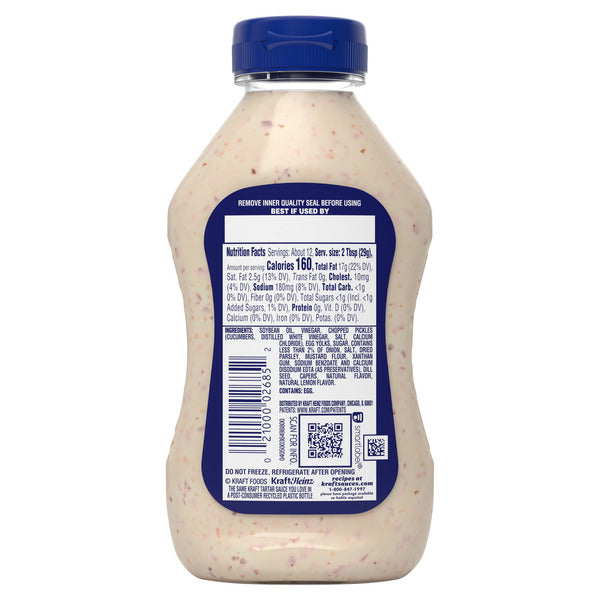 Kraft Tartar Sauce with Natural Lemon Flavor & Herb