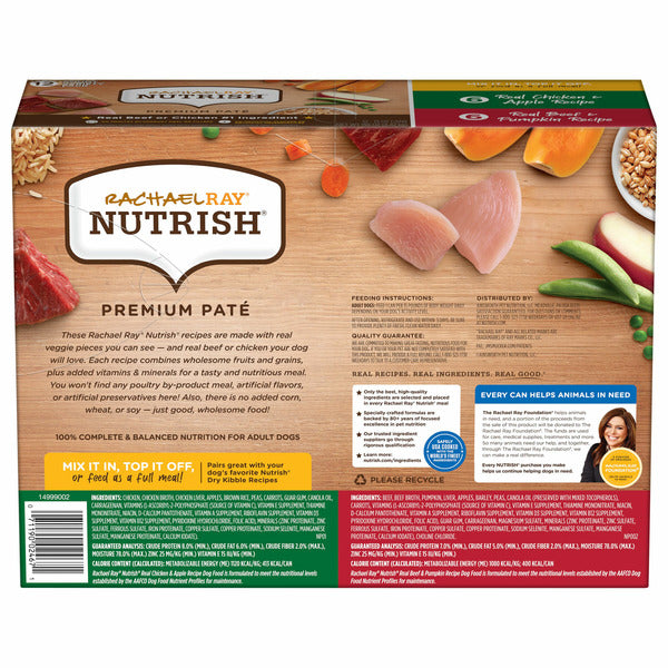 Rachael Ray Nutrish Dog Food, Premium Pate, Variety Pack