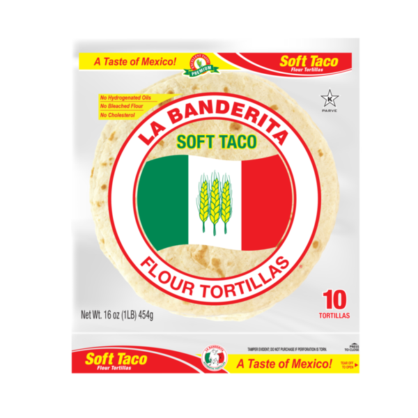 La Banderita Soft Taco, 8" Large Flour Tortillas