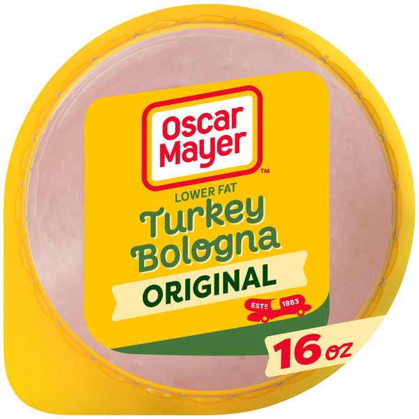 Oscar Mayer Turkey Bologna Sliced Deli Sandwich Lunch Meat with 50% Lower Fat DestGlow