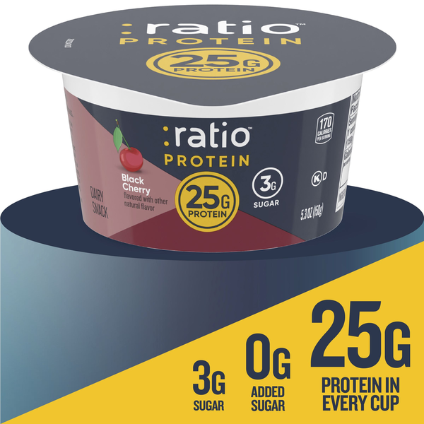 Ratio Protein Black Cherry Yogurt Cultured Dairy Snack