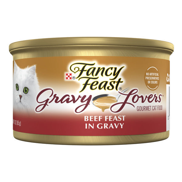 Purina Fancy Feast Gravy Lovers Beef Feast in Gravy Gourmet Cat Food DestGlow