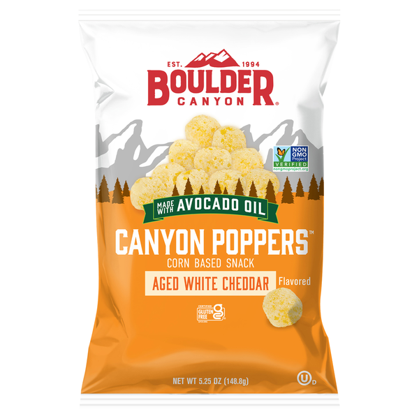 Boulder Canyon Corn Based Snack, Aged White Cheddar