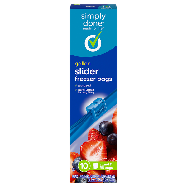 Simply Done Gallon Slider Freezer Bags