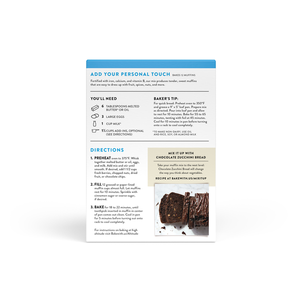 King Arthur Baking Company Gluten Free Muffin Mix, Non-GMO Project Verified, Certified Kosher