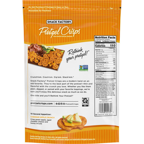 Snack Factory Cheddar Cheese Pretzel Crisps
