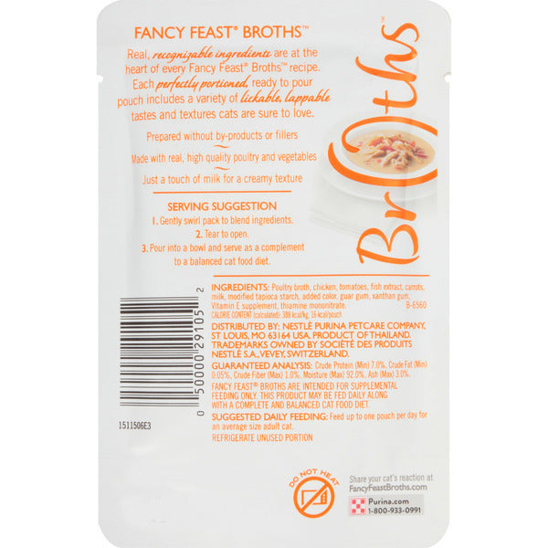 Purina Fancy Feast Lickable Wet Cat Food Broth Topper, Creamy With Chicken and Vegetables DestGlow