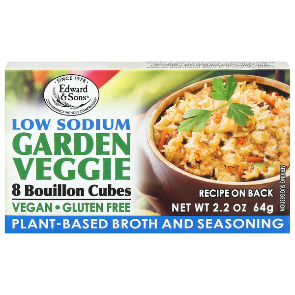 Edward & Sons Low Sodium Garden Veggie Bouillon Cubes