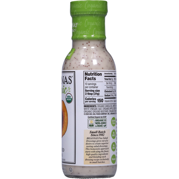 BRIANNAS Organic Rich Poppy Seed Dressing