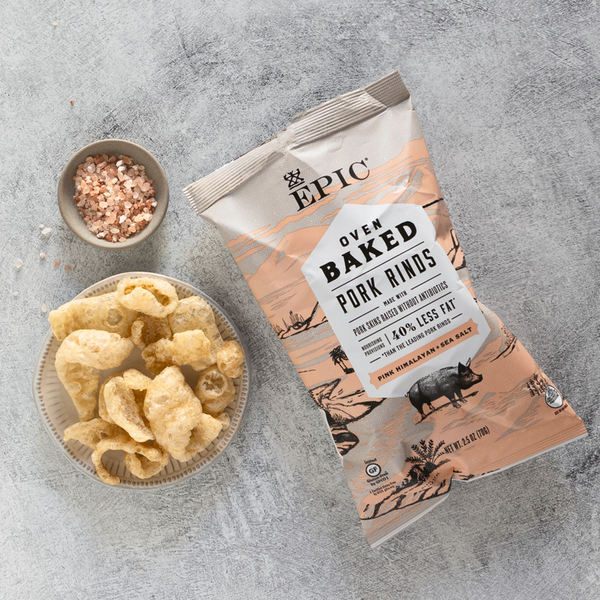 EPIC Pink Himalayan and Sea Salt Baked Pork Rinds