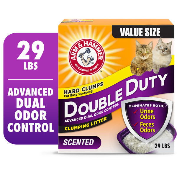 Arm & Hammer Double Duty Dual Advanced Odor Control Scented Clumping Cat Litter
