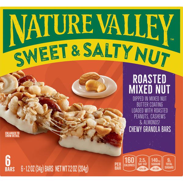 Nature Valley Roasted Mixed Nut Sweet and Salty Nut Chewy Granola Bars
