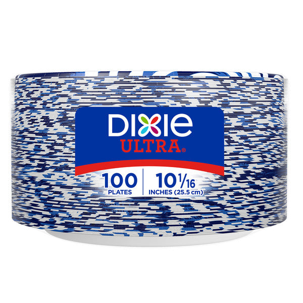 DIXIE Paper Plates, 10 Inch Dinner Plate (Designs May Vary)