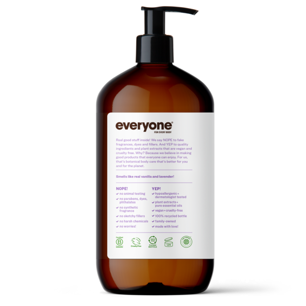 Everyone Vanilla + Lavender 3 in 1 Soap
