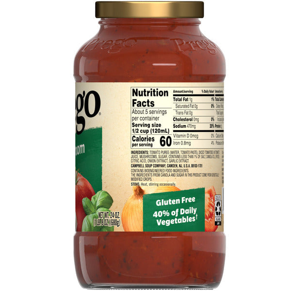 Prego Mushroom Pasta Sauce