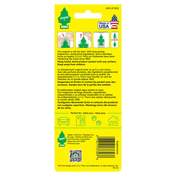 Little Trees Car Air Freshener, Hanging Tree, Supernova