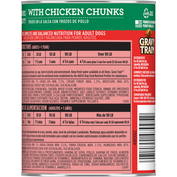Gravy Train Chunks in Gravy with Chicken Chunks Food for Dogs