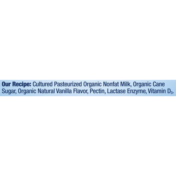 Stonyfield Organic Nonfat Yogurt Vanilla