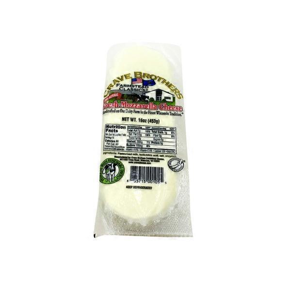 Crave Brothers Farmstead Cheese Fresh Mozzarella Log