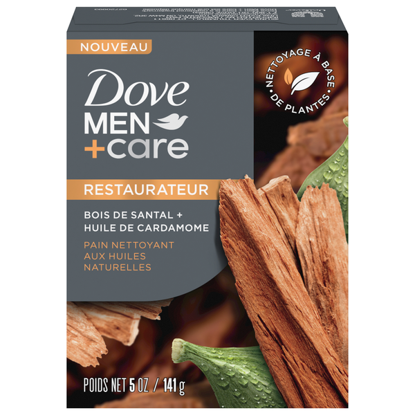 Dove Cleansing Bar, with Natural Oils, Restore, Sandalwood + Cardamom Oil