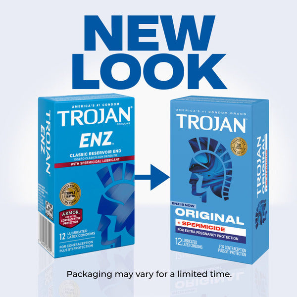Trojan ENZ Spermicidal Lubricated Latex Condoms