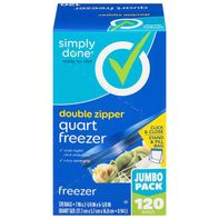 Simply Done Double Zipper Quart Freezer Bags️