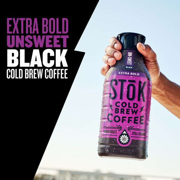 SToK Extra Bold Black Unsweetened Cold Brew Coffee, Ready to Drink Bottled Coffee, 48 fl oz