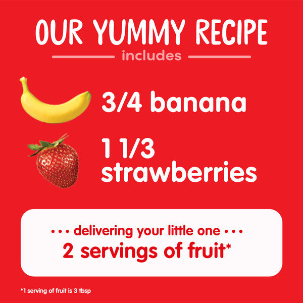 Happy Baby Organics Organics Clearly Crafted Stage 2 Bananas & Strawberries Jar 4 oz UNIT