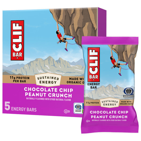 CLIF BAR Energy Protein Bars, Chocolate Chip Peanut Crunch, Non-Gmo 12 oz