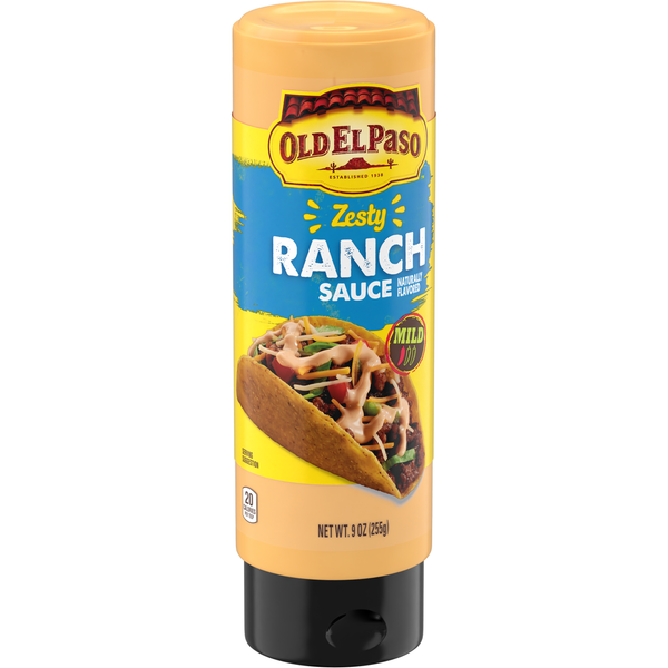 Old El Paso Taco Sauce Zesty Ranch Sauce Squeeze Bottle
