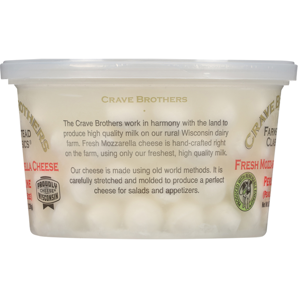Crave Brothers Fresh Mozzarella Cheese Pearl Size