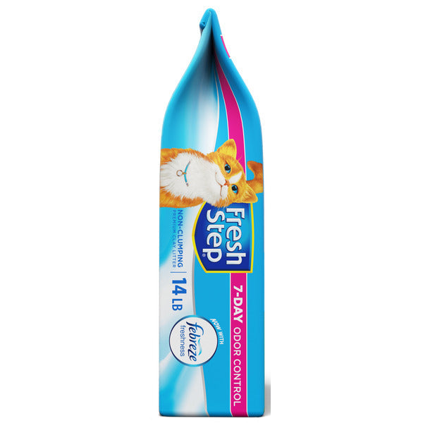Fresh Step Non Clumping Cat Litter With Febreze Freshness, With 7-Day Odor Control