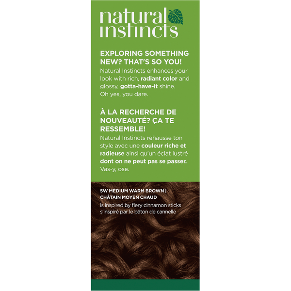 Clairol 5W Medium Warm Brown Zero Ammonia Vegan Hair Color with Coconut Oil + Aloe