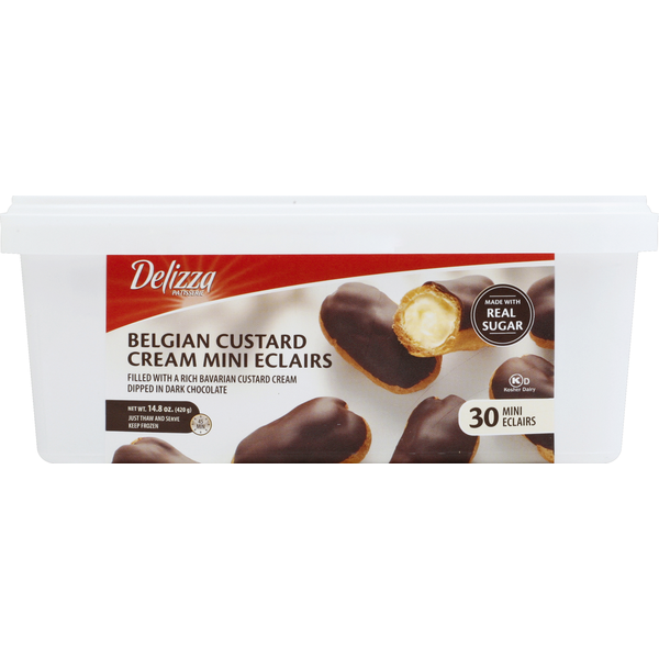 Delizza Eclairs, Belgian Custard Cream, Mini